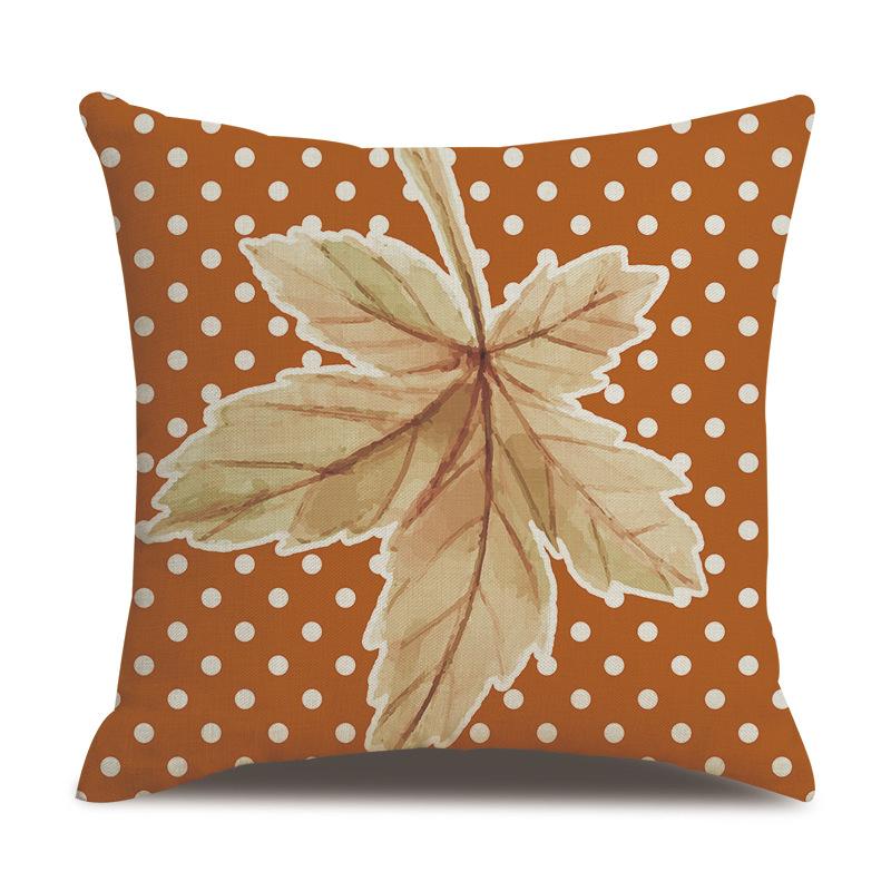 Подушка из льна на День благодарения, осенняя наволочка с принтом тыквы