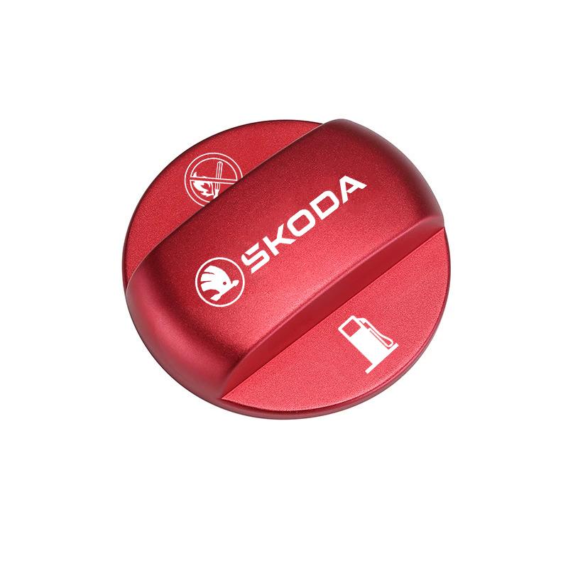 Car Logo Fuel Tank Cap Protection Cover Accessories For Skoda Octavia Superb Rapid Kodiaq Karoq Fabia Kamiq Enyaq Yeti Scala VRS