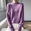 Women's Cashmere Sweater Qinghe Cashmere 30% Cashmere 70% Wool Women's Autumn and Winter Cashmere Pullover Soft and Warm