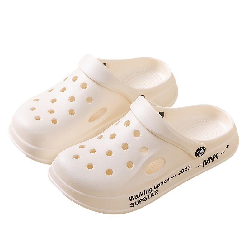 Туфли с дырочками женские летние новые милые сандалии на платформе нескользящие пляжные тапочки медсестры