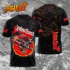 Т-shirt Хэви-метал Рок-группа Judas Priest 3D-печать Т-shirt Мужчины Женщины Модные Т-shirts Детские Топы с коротким рукавом Футболки Мужская Одежда