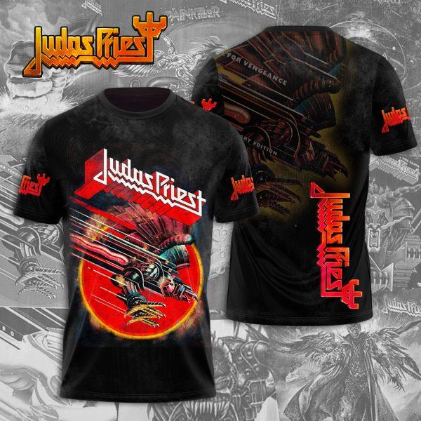 Т-shirt Хэви-метал Рок-группа Judas Priest 3D-печать Т-shirt Мужчины Женщины Модные Т-shirts Детские Топы с коротким рукавом Футболки Мужская Одежда