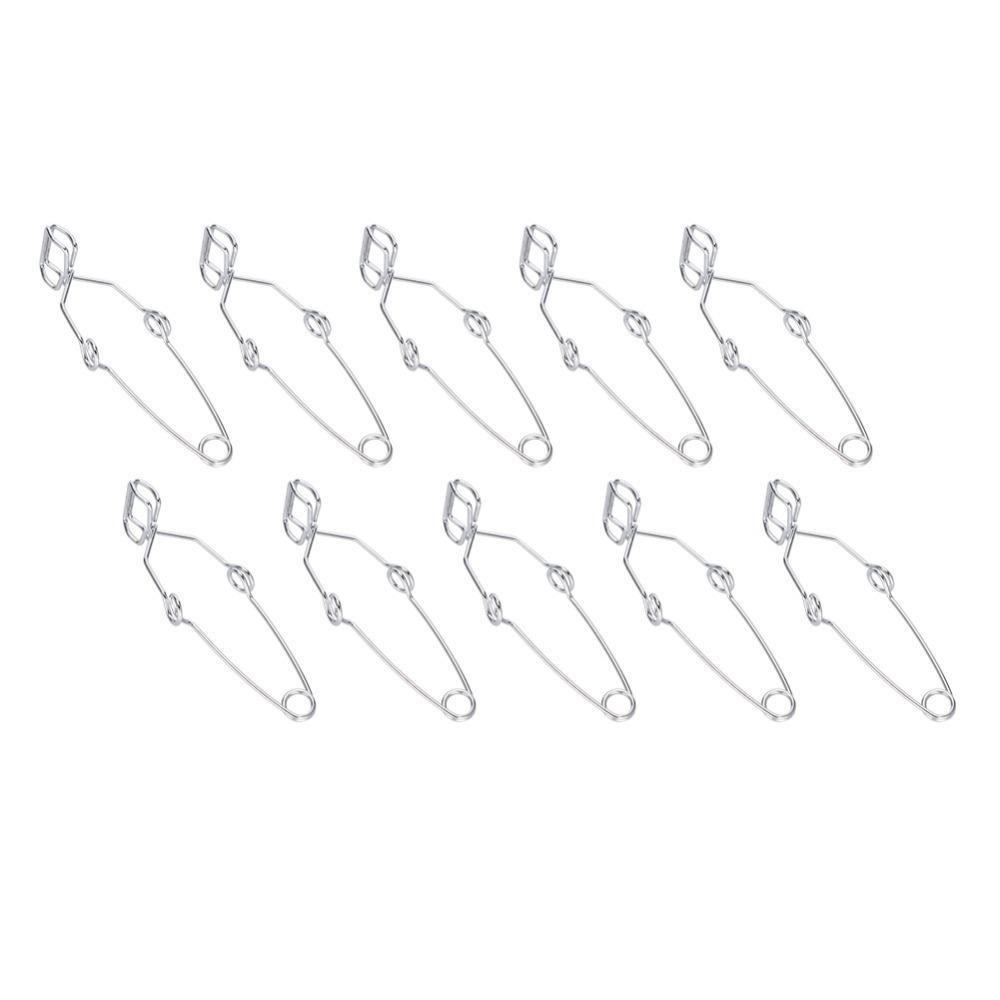 10Pcs Large Size Metal Test Tube Holder Metal Made Centrifuge Tube Clamp Laboratory Experiment