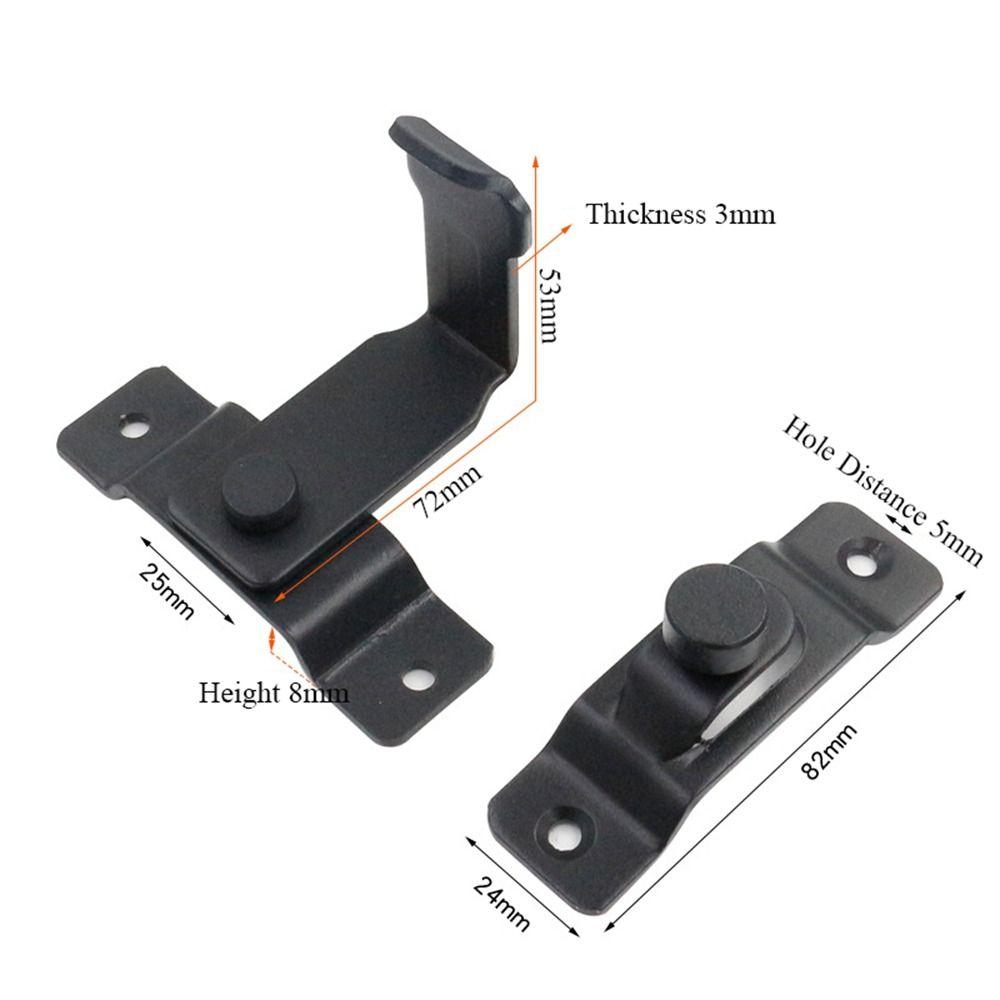 Черный противоугонный правый угол безопасности с винтами откидной засов дверной замок домашняя фурнитура дверная пряжка