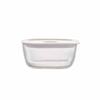 HARIO Heat-Resistant Glass Storage Container, Square, 600ml, BUONO Kitchen KSTM-60-TW, Clear, Made In Japan