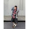 2024 Letter Long Sleeve Shirt Japanese Hong Kong Style Ins Loose Shirt Boys Summer Trendy Versatile Casual Coat
