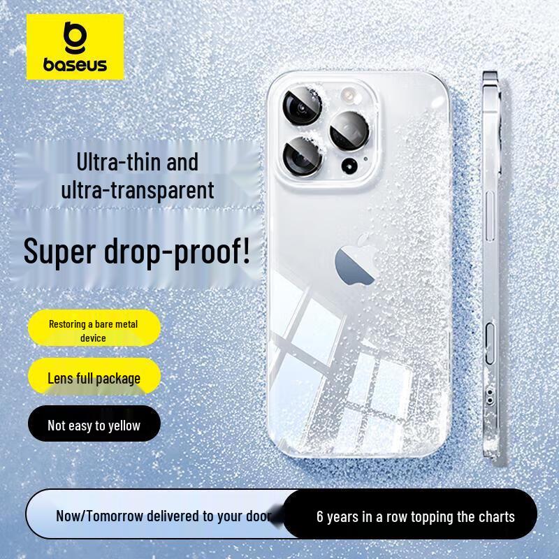 Baseus Прозрачный противоударный мягкий ТПУ чехол для телефона для iPhone