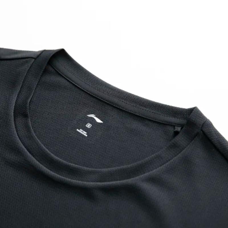 Li-Ning Однотонный пуловер с круглым вырезом, футболка с коротким рукавом, принт с логотипом, простые, легкие, дышащие шорты, повседневный спортивный костюм ATST641-1+AKSV843-1
