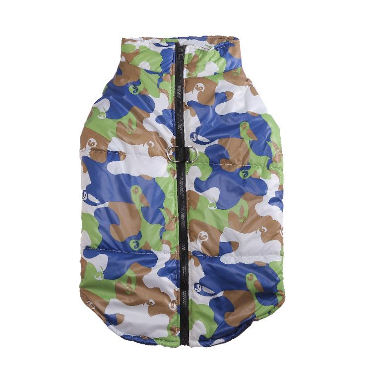 Зимний лыжный костюм для домашних животных, камуфляжный пуховик для собак, большой размер, жилет для собак, пальто для домашних животных, одежда, S-5XL