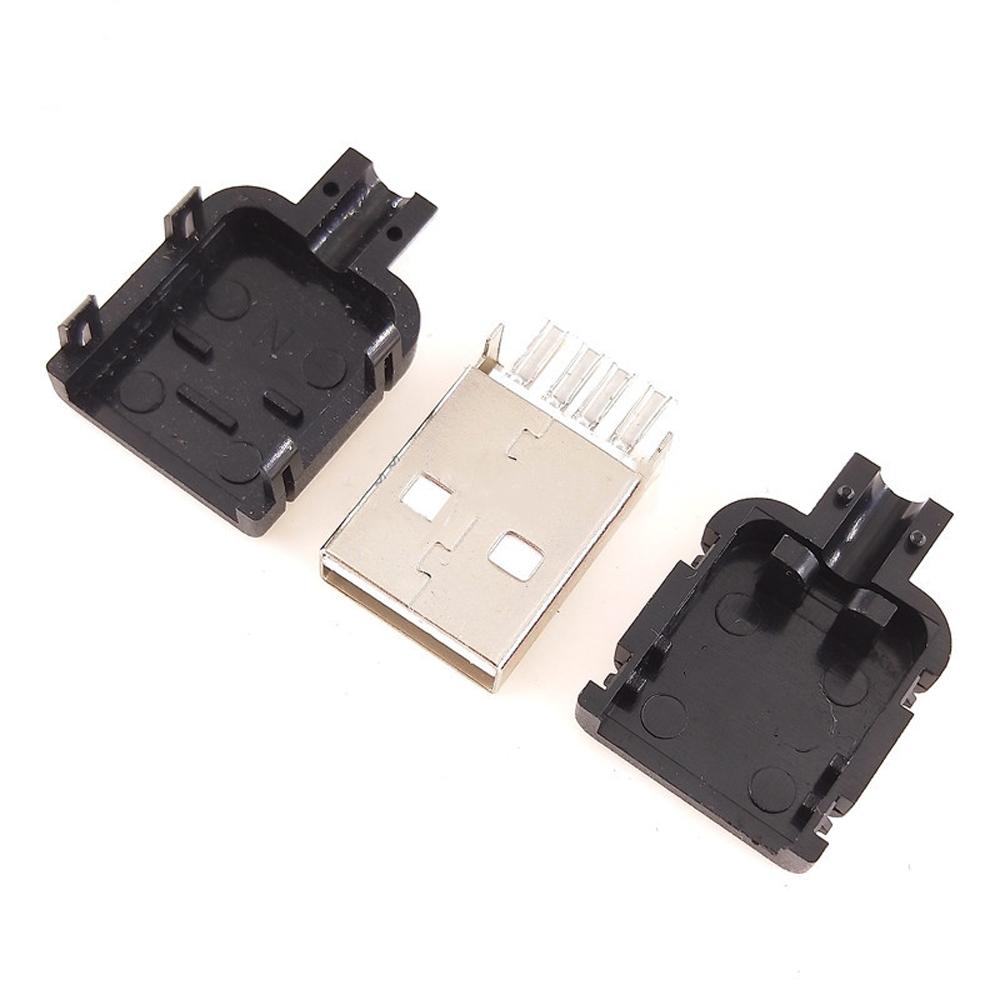 Connection Plastic Shell A Type 4 Pin DIY USB USB Adapter Male USB USB Socket USB 2.0 Connector