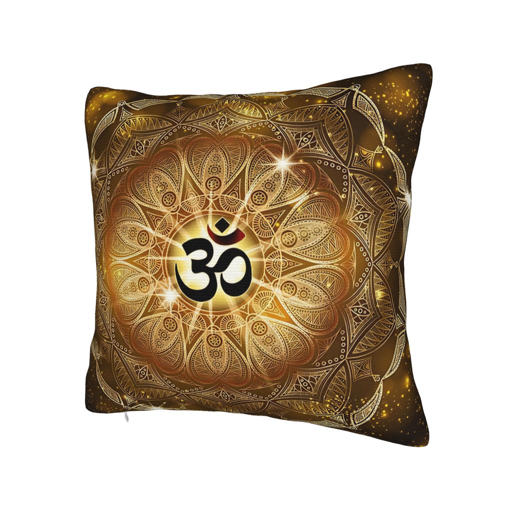 Luxury Golden Mandala Om Pillow Case Graphic Pillow Cover Vintage Cushion Cover For Sofa Home Decoration
