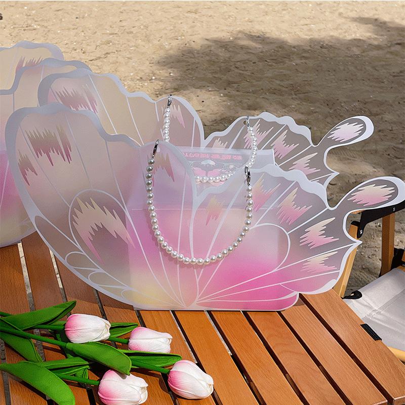 1PC Plastic DIY Dessert Storage Handbag Matte Cake Packaging Bags Packaging Material Butterfly Wings Shape Festival Party