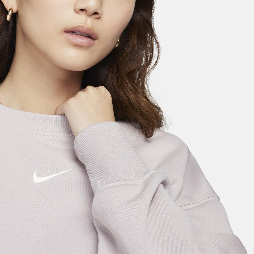 Nike Sportswear Phoenix Fleece Sweatshirt Women's Gray Purple FZ6810-019