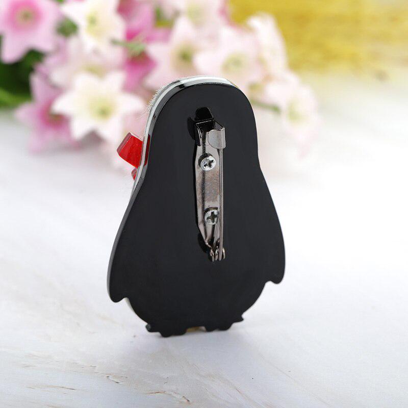 Blucome Handmade Acrylic Pig Penguin Brooches For Women Child New Year's Gift Red Scarf Animal Cloth Accessories Harajuku Brooch