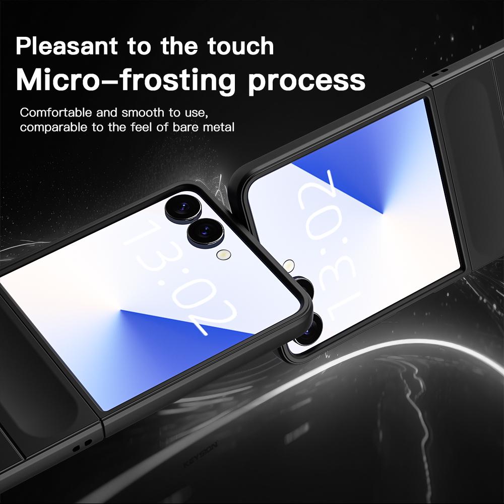 KEYSION Противоударный чехол для Samsung Z Flip 7 5G Нескользящая жесткая пластиковая задняя крышка для телефона для Galaxy Z Flip 7 5G
