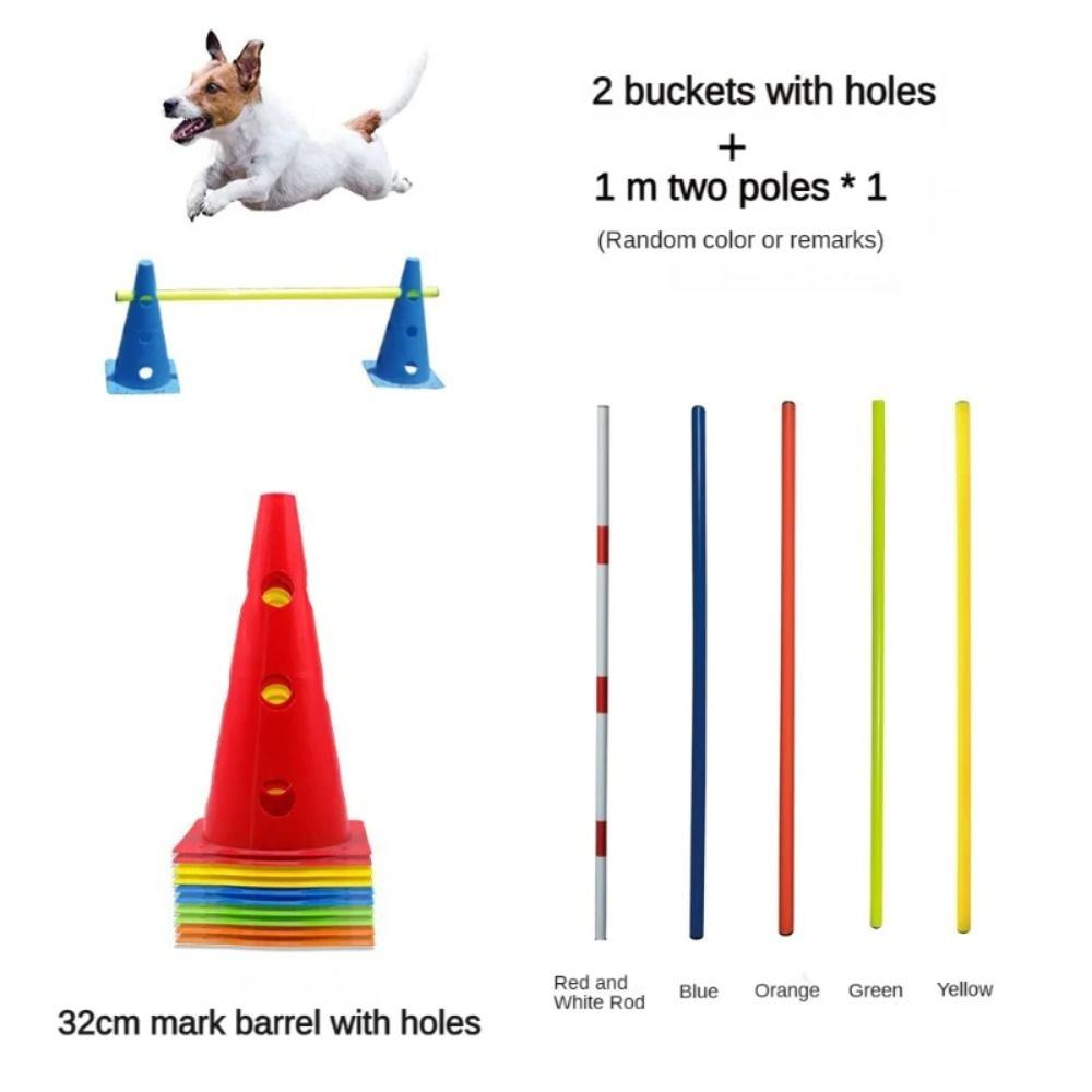 Durable Pet Training Set Portable Pets Jumping Bar Dogs Running Jumping Stakes  Hurdle Training