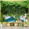 Bamboo Forest And Flying Pigeon Chinese Mural Tapestry Wall Hanging Psychedelic Hippie TV Background Wall Home Decor