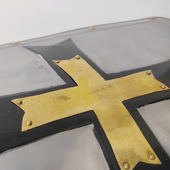 76.2 Cm Templar Cross Shield, Medieval Heater Shield, Medieval Knight Cross Shield, Medieval Crusader Shield, Role Play Shield, Wall Décor