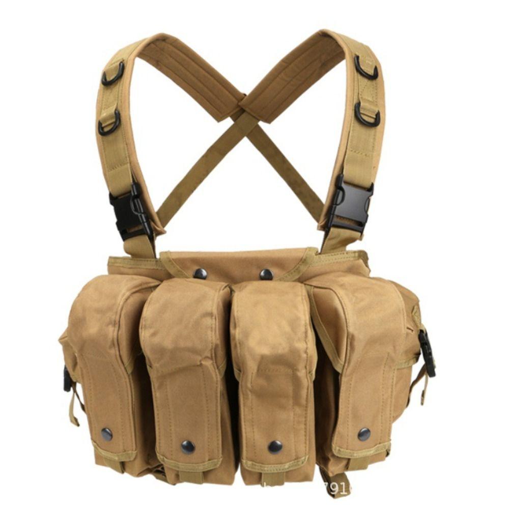Large Capacity Climbing Chest Pocket 6-pockets Travel Storage Vest Bag Outdoor Sports