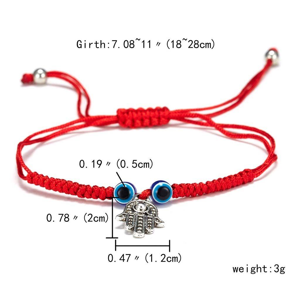 Woven Charm Hand Braided Turkish Demon Eye Red Thread Bracelets Jewelry Fashion Accessories Bangles
