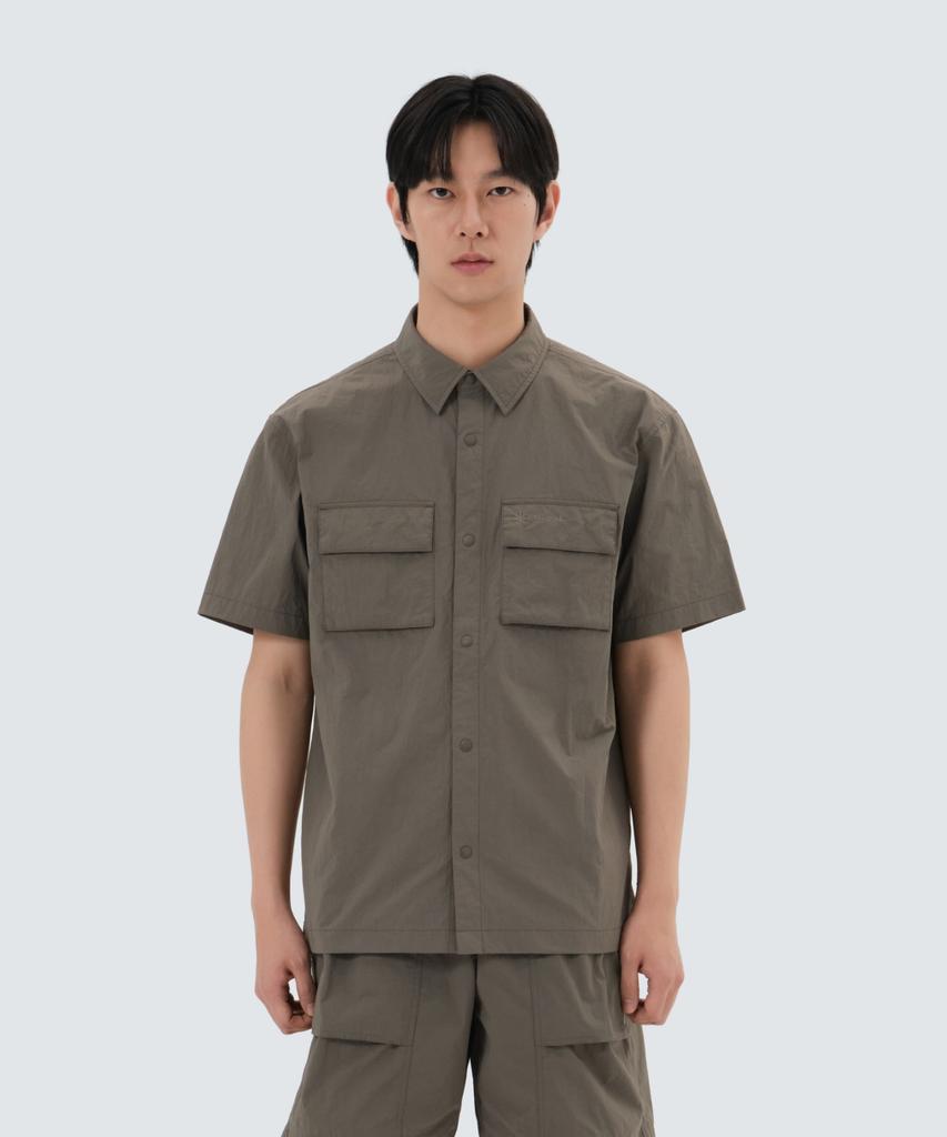 SNOWPEAK APPAREL Taslan Two-Pocket Short Sleeve Shirt (S25Mmlsh50) Khaki