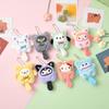 SANRIO Plush Keychain Hello Kitty MyMelody Kuromi Cinnamoroll Cartoon Animal Stuffed School Bag Pendant Backpack Decoration Doll