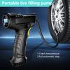 Portable Handheld Air Pump Car Tire Pump, Equipped with Digital Pressure Gauge and Emergency LED Light, Can Automatically Detect Pressure Inflation