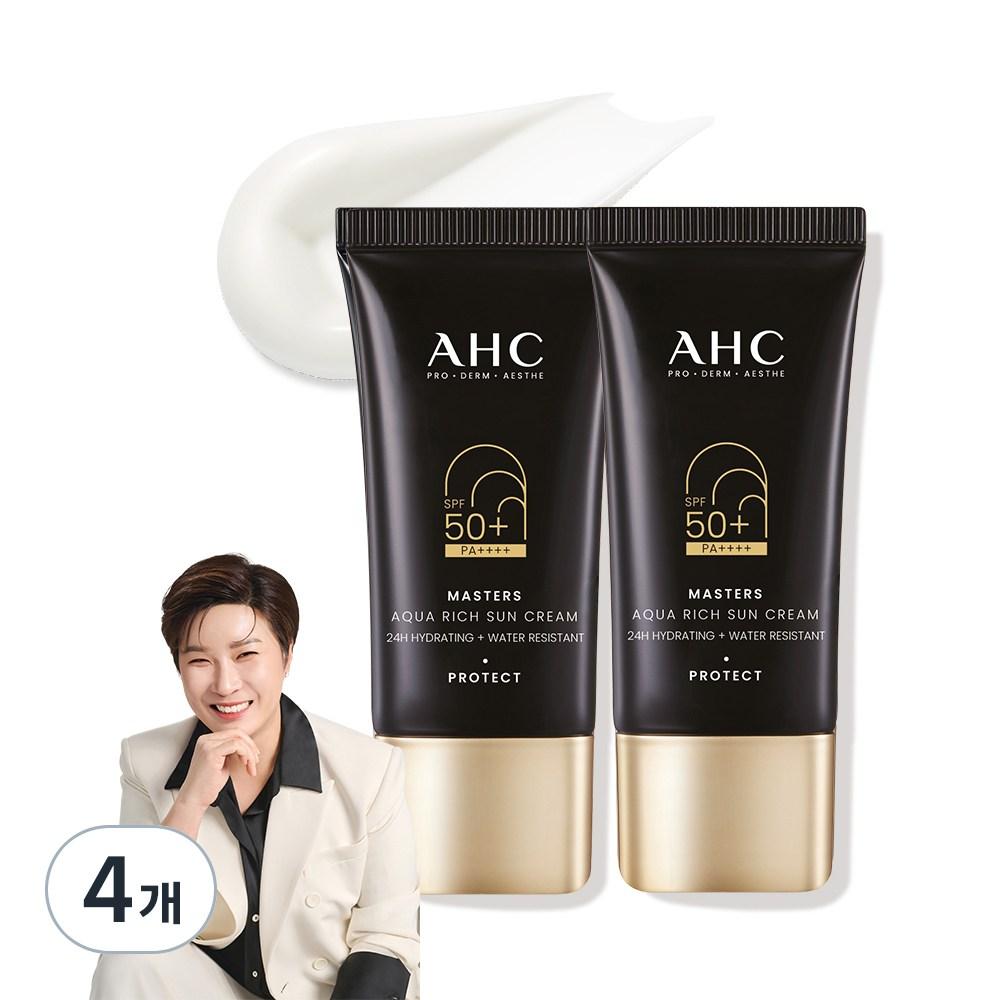 AHC Masters Aqua Rich Sun Cream SPF50+ PA++++, 4 Pieces, 30ml
