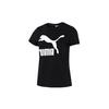 Logo Print Sports Training Crew Neck T-Shirt Women Tops Black 532281-01