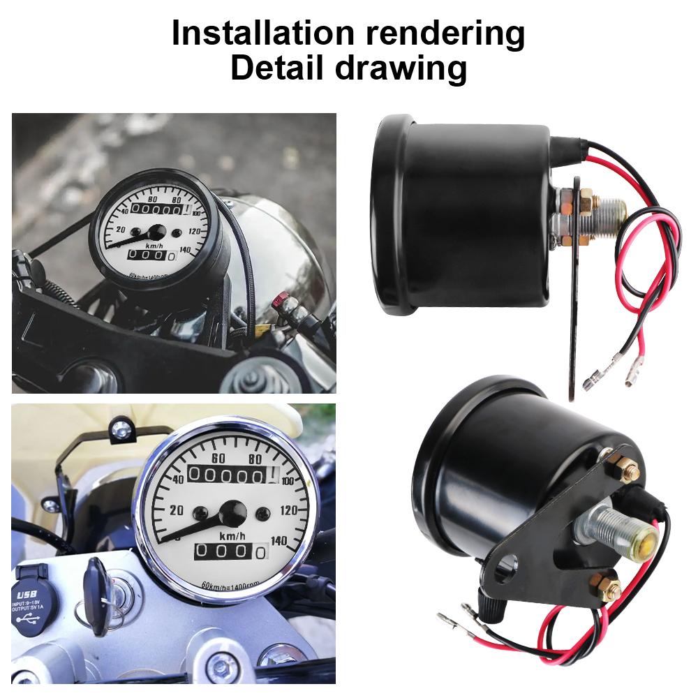 Тахометр Мото Запчасти Модифицированный Одометр Аксессуар для Мотоцикла Машины Универсальный Автомобильный Датчик со Светодиодной Подсветкой Ретро Мотоциклетная Панель Приборов