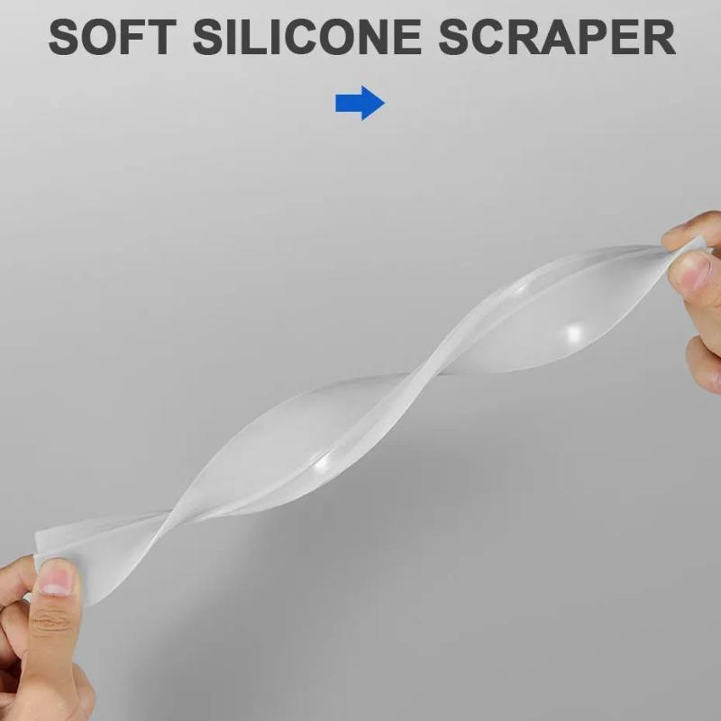 Гибкий силиконовый автомобильный скребок для дворников, не царапающий очиститель автомобильного стекла, ручной водосгон, многоразовый инструмент для быстрой сухой очистки