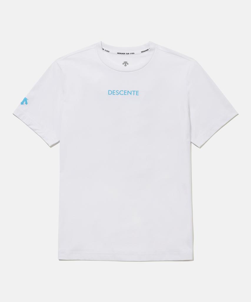DESCENTE Cooling Tricot Wording White Graphic Short Sleeve T-Shirt White Sr223Ets58 (A Type)