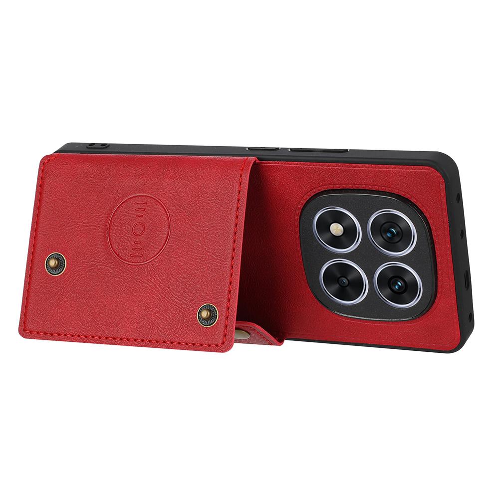 Для Xiaomi Redmi Note 15 Pro 5G (Глобальный) Чехол с отделениями для карт, подставкой, из кожи + ТПУ, чехол для телефона