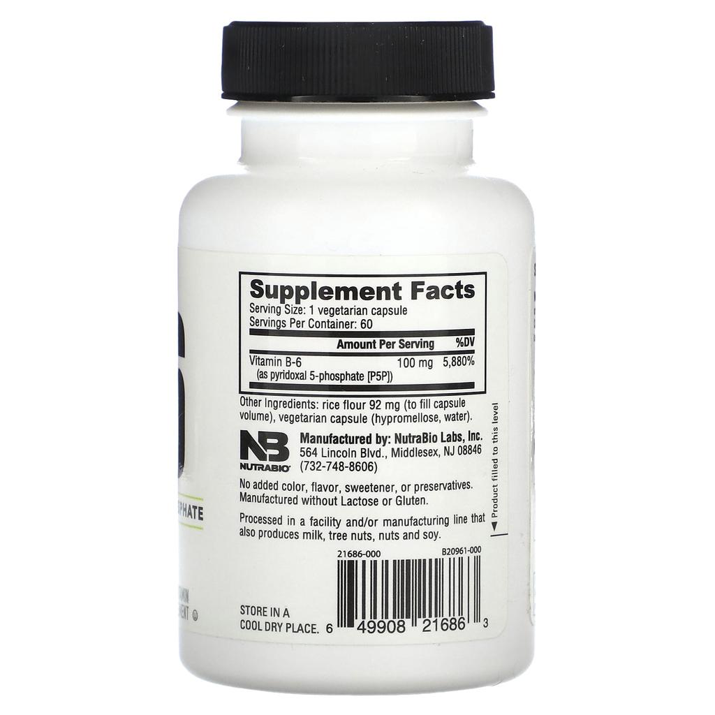 B-6, 100Mg, 60 Capsules