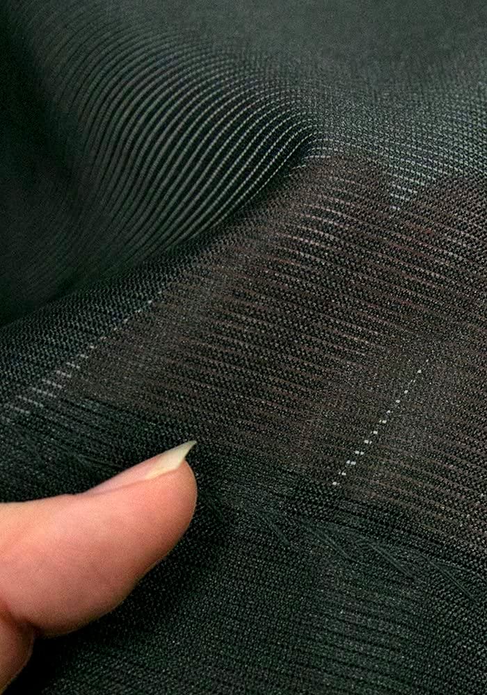 Летний цельный кусок комаро одинарный струйный [KYOETSU] хаори, моющийся, однотонный, одежда, ткань, вещь, мужской (3л, черный)