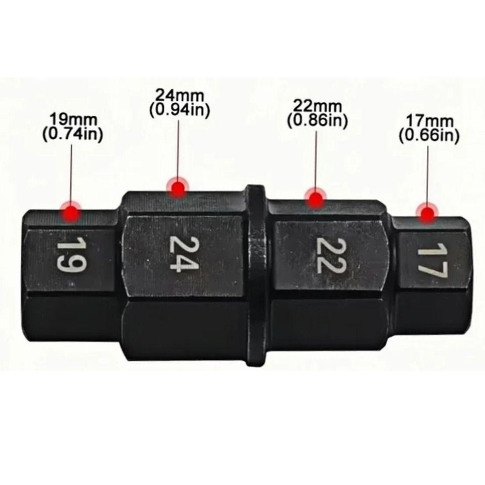 17/19/22/24mm Sockets Wheel Removal Tool Heavy-Duty Front Axle Hex Wrench  Motorcycle Service