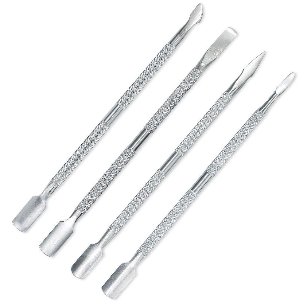 Double Sided Finger Dead Skin Push Stainless Steel Nail Cuticle Pusher High Quality Manicure