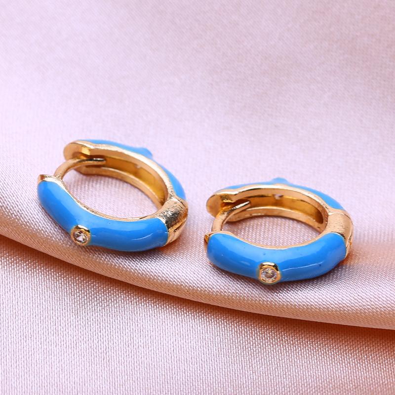 KNIKOO Круглые серьги-клипсы для женщин, модные серьги-кольца, ювелирные изделия для свадебных подарков, серьги с кубическим цирконием CZ