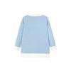 Fila X Pepe Shimada Embroidered Logo Color Block Sports Leisure Knit Sweater Women Sweater Cloud-Blue Flower-Gray F11W133498F-LB