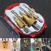 Step Sawtooth Drill 6pcs Triangular Shank Titanium Plated Straight Slotted Slotted Pulled Slotted Pagoda Sawtooth Drill Set