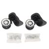 2Pcs Luggage Wheels 360 Degrees Rotating Lockable Quiet Antiwear PP PET Suitcase Caster with Screws