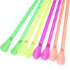 Соломинки с ложкой для снежного конуса для питья Летние соломинки для дома или вечеринки 100 шт. Радужные разноцветные соломинки