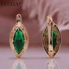 PATAYA Красно-зеленые серьги-капли в виде лошади, трендовые женские серьги из розового золота, винтажные серьги ручной работы