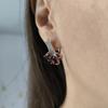 Серебряные серьги с натуральным гранатом 8.463ct (2182252)