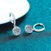 1ct Moissanite Drop Earring For Women Sparkling Diamond Earring S925 Sterling Silver White Gold Plated Wedding Jewelry
