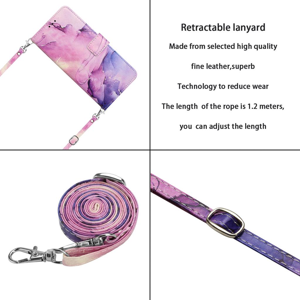 Чехол-кошелек для телефона Xiaomi Redmi 12C 4G/11A 4G, мраморный узор, PU кожа, подставка, с плечевым ремнем