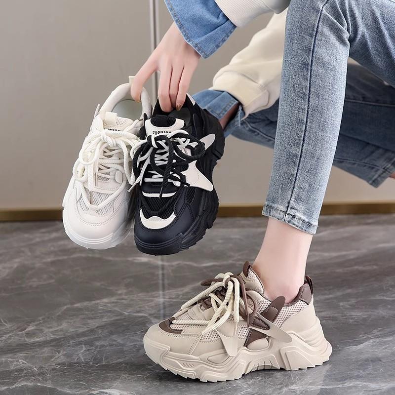 New Fashion Round Head White Women Sneakers