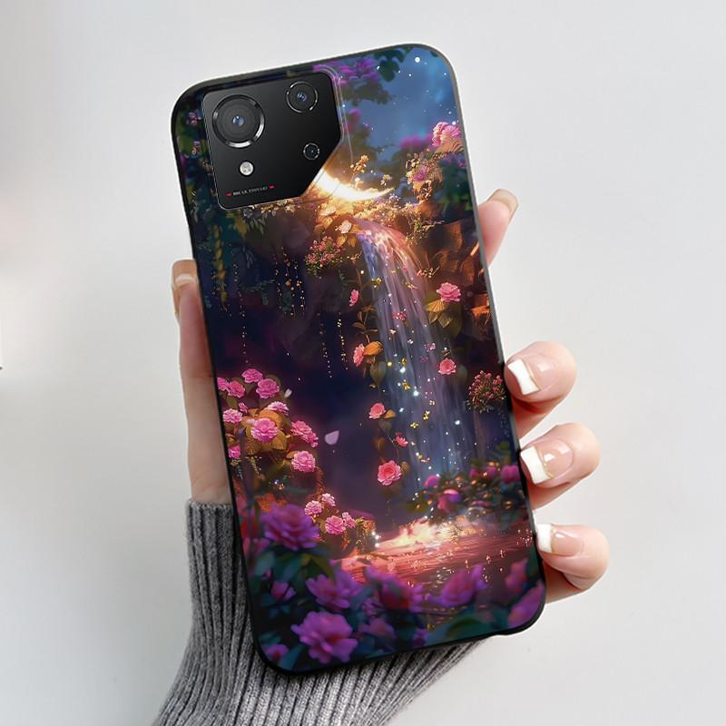 Чехол для Asus ROG Phone 8 Чехол для телефона ROG 8 Pro Роскошный Милый Кролик с Сердечком Забавный Черный Мягкий ТПУ Силикон Защитная Задняя Крышка