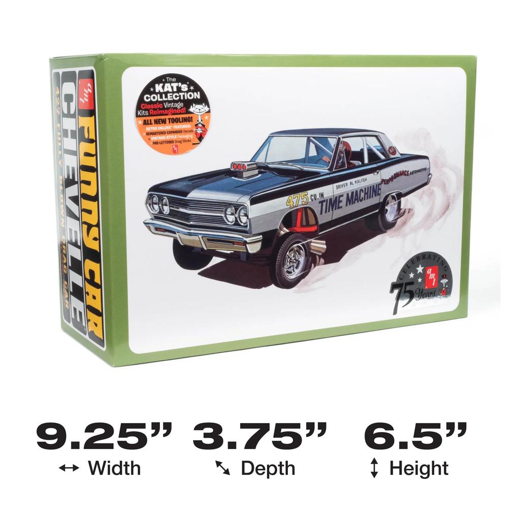 Пластиковая модель AMT 1965 Chevy Chevelle AWB Time Machine AMT1302 1/24