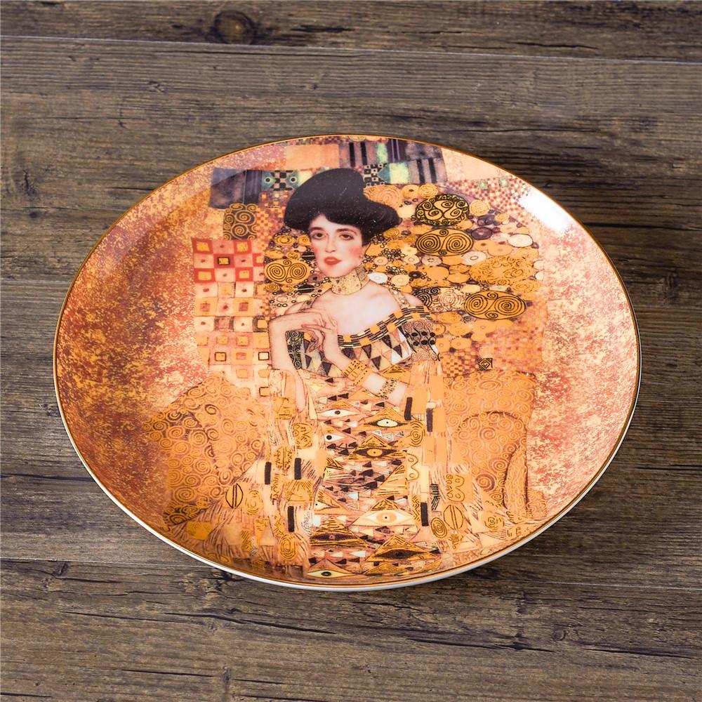 Gustav Klimt Adela Bone China Coffee Servis Роскошный фарфоровый чайный сервиз Чашка с блюдцем Керамический чайник Сливочник Сахарница Молочник Coffeewa